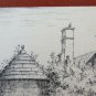 Antique Drawing A China of Extraordinary Purity landscape Castle BM53.5E