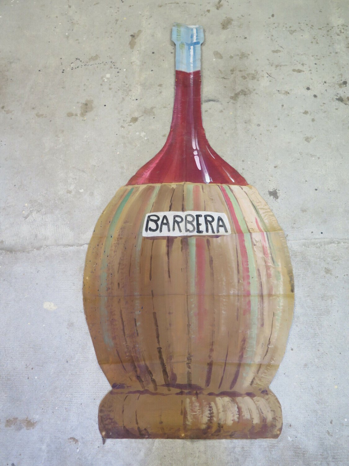 Flask Of Barbera Wine Large Screen Backdrop Teatroscenografia Old Bottle CL1.30