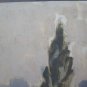 Old Painting oil On Board Small Painting landscape Cypress Trees Pancaldi P1
