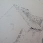 Antique Drawing Pencil On paper View Countryside Signed Painting BM53.5b