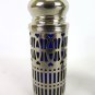 Salad Crisper Portapepe Vintage Metal silver plated Glass Blue UK Pat No 1014132