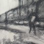 Drawing Antique landscape Countryside Painter French Pierre Duteurtre Dut BM53.1