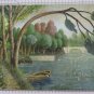 Old Painting Front Back Double landscape Nature Still Signed Reynaud Bsn Syntha
