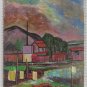 Old Painting View by Country Italy Painting Signed Reynaud Piedmont Bsn Syntha