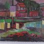 Old Painting View by Country Italy Painting Signed Reynaud Piedmont Bsn Syntha