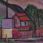 Old Painting View by Country Italy Painting Signed Reynaud Piedmont Bsn Syntha