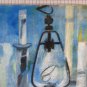 Old Painting Inside With Items On Table Painting Vintage Board Bsn