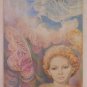 Portrait Of Child On Background Abstract Signed Painting Technical Of Frost P10