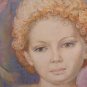 Portrait Of Child On Background Abstract Signed Painting Technical Of Frost P10