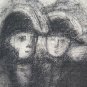 Napoleon on Horseback Large Drawing Antique Painter Pierre Duteurtre Dut BM53.1