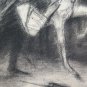 Napoleon on Horseback Large Drawing Antique Painter Pierre Duteurtre Dut BM53.1