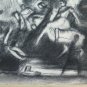 Large Drawing Antique Style Athlete, Painting Pierre Duteurtre Said Dut BM53.1
