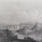 Engraving Antique Leitch W. L. Dis. Tea Elysian Fields, From Cape Miseno. VS11