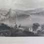 Engraving Antique Leitch W. L. Dis. Tea Elysian Fields, From Cape Miseno. VS11