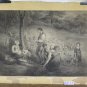 Lithography Antique engraving paper Nineteenth Century Paris France VS11
