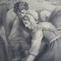 Lithography Antique engraving paper Nineteenth Century Paris France VS11