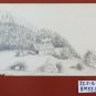 Landscape Alpine Alps Mountains Drawing Antique Of Large Purity France BM53.5b