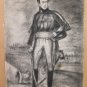 Drawing Antique Large Size Portrait Military paper Pierre Duteurtre Dut BM53.1