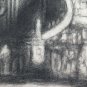 Large Drawing Antique View Church Opera Painter Pierre Duteurtre Dut BM53.1
