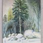 Small Painting landscape Winter Snowy Snow Signed Reynaud Painting Bsn