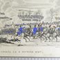 Engraving Antique Bataille Of Preussisch-Eylau Livr&Atilde;&copy;e The 9 Fevrier 1807 VS11