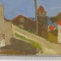 Painting oil Vintage Period '900 View Country France Painting Signed X7