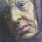 Antique Portrait oil On Linen Painting Antique Denmark Beginning Century R139