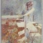 View of A Country IN Winter Snow Old Painting Signed Reynaud Piedmont Bsn
