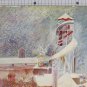 View of A Country IN Winter Snow Old Painting Signed Reynaud Piedmont Bsn