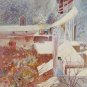 View of A Country IN Winter Snow Old Painting Signed Reynaud Piedmont Bsn