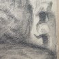 Large Drawing Antique Charcoal On paper Artist Pierre Duteurtre Dut BM53.1