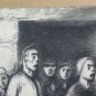 Drawing Antique Charcoal On paper Opera Painter Pierre Duteurtre Dut BM53.1