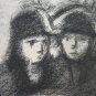 Napoleon on Horseback Antique Drawing Artist Painter Pierre Duteurtre Dut BM53.1