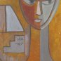 Small Painting Years' 70 Portrait Stylised Opera Of Painter Reynaud Bsn