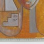 Small Painting Years' 70 Portrait Stylised Opera Of Painter Reynaud Bsn