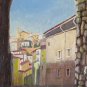 Small Painting Vintage View by Country landscape Painting oil Board Bsn
