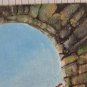 Small Painting Vintage View by Country landscape Painting oil Board Bsn