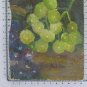 4 11/16x10 3/16in Small Fragment Painting Signed Nature Still Fruit Uva Spain