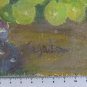 4 11/16x10 3/16in Small Fragment Painting Signed Nature Still Fruit Uva Spain