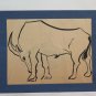 Two Old drawings With Animals Gosling And Goat Watercolour paper Vintage BM53.4