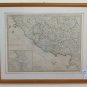 Engraving Antique paper Geographical Map Italy Central 1745 John Senex X9