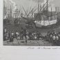 Engraving Antique Porto D'Ancona Coll'Arco Di Trajano View Incision VS11