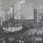 Engraving Antique Porto D'Ancona Coll'Arco Di Trajano View Incision VS11