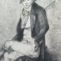12 3/16x18 7/8in Drawing Antique Portrait Male 900 Pierre Duteurtre Said Dut