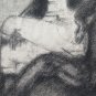 12 3/16x18 7/8in Drawing Antique Portrait Male 900 Pierre Duteurtre Said Dut