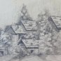 Two drawings Antique landscape Di Montagna Alps France Beauvant BM53.5b