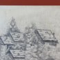 Two drawings Antique landscape Di Montagna Alps France Beauvant BM53.5b