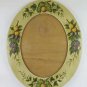 16 7/8x22 13/16in Frame For Paintings Vintage Oval Hand-Painted Designs Veg