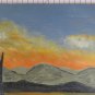 Landscape Sea To Sunset Marina Old Painting oil On Board Painting X13