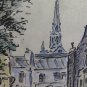 Two Painted On paper Convedute Of Paris Period '900 Paintings VS11